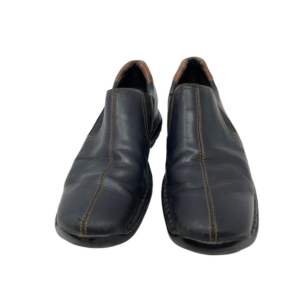 Cole Haan Zeno Black Split Toe Slip On Loafer Shoes Size 7.5M